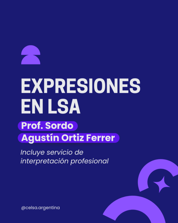 (EXPRES-jueves) MARZO 2026 - Curso de Expresiones en LSA - 100% Virtual